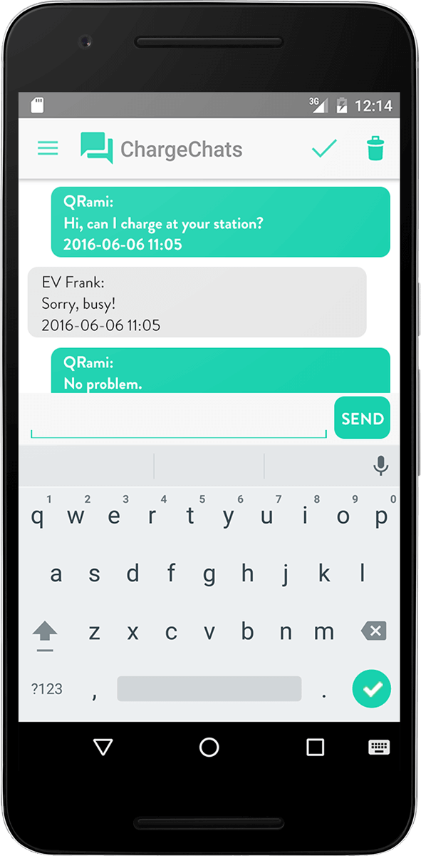 ChargeHub iOS in app messaging